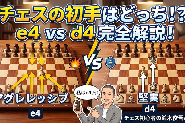 チェスの初手は候補が多すぎる！あなたが好きなのはe4？d4？